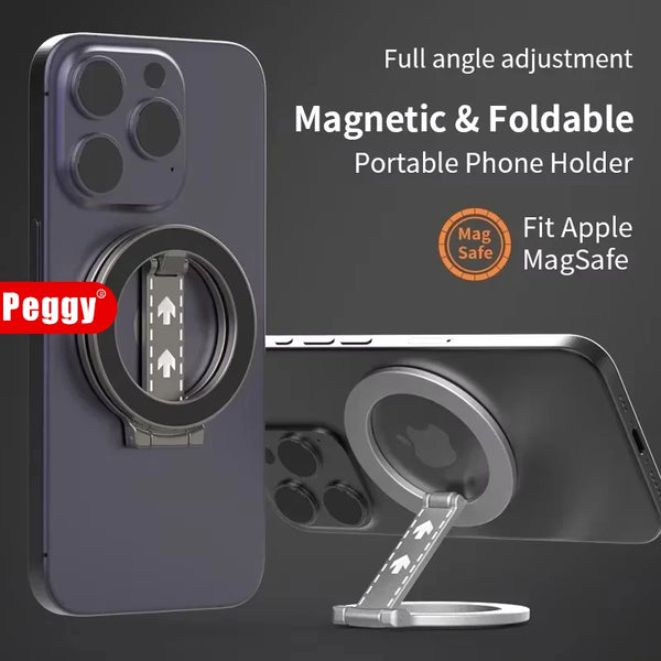 Foldable Double-Sided Magnetic Phone Ring Holder