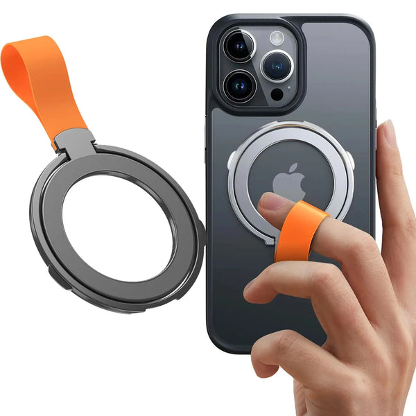 Magnetic Ring Phone Holder with Silicone Cord